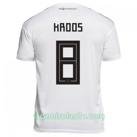 Camisolas de Futebol Alemanha Kroos 8 Mulher Equipamento Principal Copa do Mundo 2018 Manga Curta